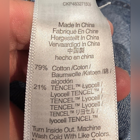 Madewell Denim Wide Leg Coverall Jumpsuit Size 4 - Picture 6 of 8